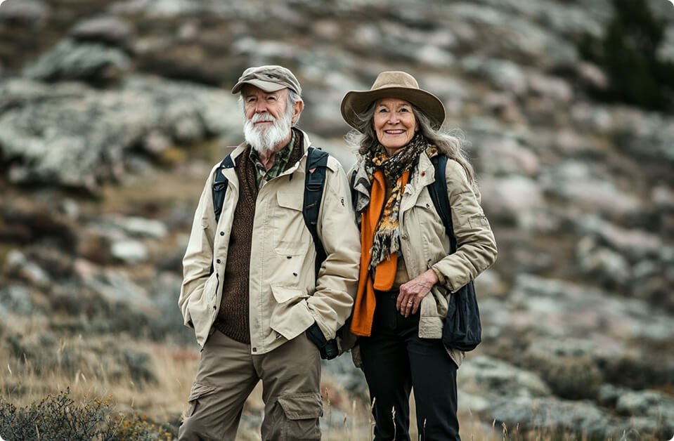 couple in a mountain